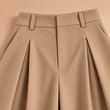 Imogen Pleated Wide-Leg Tailored Trousers