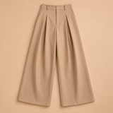 Imogen Pleated Wide-Leg Tailored Trousers