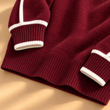 Thea Piped-Trim Raglan Roll-Neck Jumper
