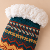Nadia Fleece-Lined Fair Isle Slipper Socks