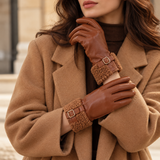 Bianca Faux-Leather Shearling Gloves