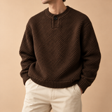 Heath Textured-Knit Henley Neck Sweater