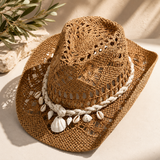 Isabella Shell-Woven Straw Hat