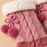 Linnea Cable-Knit Fleece-Lined Slipper Socks