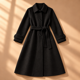 Rosalind Wool-Blend Belted Long Coat