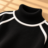 Thea Piped-Trim Raglan Roll-Neck Jumper