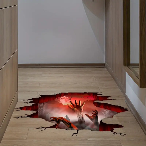 Ghoulish Illusions Halloween Floor Stickers