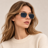 Fenwick Acetate-Look Aviator-Style Sunglasses