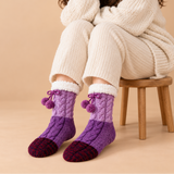 Linnea Cable-Knit Fleece-Lined Slipper Socks