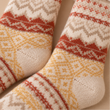 Nadia Fleece-Lined Fair Isle Slipper Socks