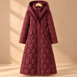 Delphine Quilted Hooded Long Puffer Coat