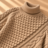 Odette Cable-Knit Asymmetric Roll-Neck Jumper
