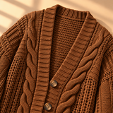 Rosalind Cable-Knit Button-Front Cardigan