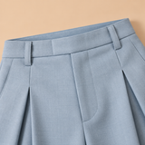 Imogen Pleated Wide-Leg Tailored Trousers