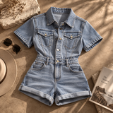 Lucia Denim Romper