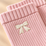 Bellissima Ribbed Knit Bow Socks