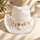 Isabella Shell-Woven Straw Hat