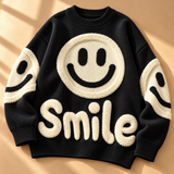 Willa Smiley-Motif Crew-Neck Knit Jumper