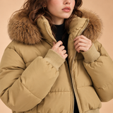 Calista Faux-Fur Hooded Puffer Jacket