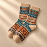 Nordic Knit Cushioned Crew Socks