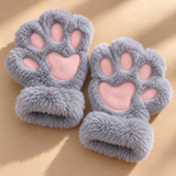Mabel Plush Cat Paw Mittens