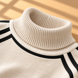 Thea Piped-Trim Raglan Roll-Neck Jumper