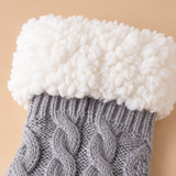 Odette Cable-Knit Fleece-Cuff Slipper Socks