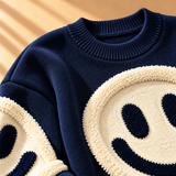 Willa Smiley-Motif Crew-Neck Knit Jumper