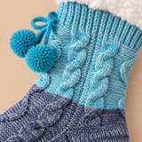 Linnea Cable-Knit Fleece-Lined Slipper Socks