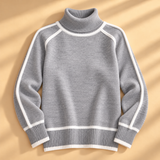 Thea Piped-Trim Raglan Roll-Neck Jumper
