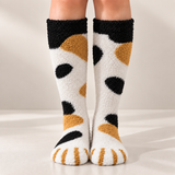 Lunara Cat Claw Plush Knee-High Socks