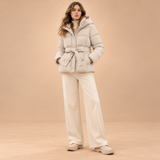 Greta Belted Hooded Puffer Jacket