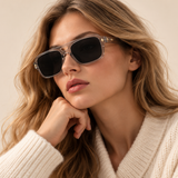 Fenwick Acetate-Look Aviator-Style Sunglasses
