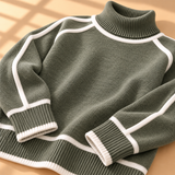 Thea Piped-Trim Raglan Roll-Neck Jumper