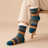 Nadia Fleece-Lined Fair Isle Slipper Socks