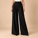 Imogen Pleated Wide-Leg Tailored Trousers