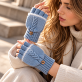 Serafina Cable-Knit Fingerless Gloves