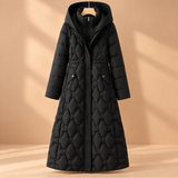 Delphine Quilted Hooded Long Puffer Coat