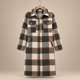 Adele Plaid Shirt Coat