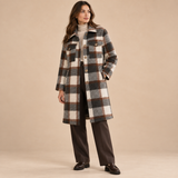 Adele Plaid Shirt Coat