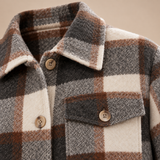 Adele Plaid Shirt Coat