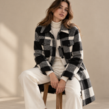 Adele Plaid Shirt Coat
