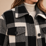 Adele Plaid Shirt Coat