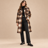 Adele Plaid Shirt Coat