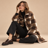 Adele Plaid Shirt Coat