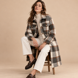 Adele Plaid Shirt Coat