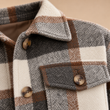 Adele Plaid Shirt Coat