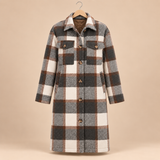 Adele Plaid Shirt Coat