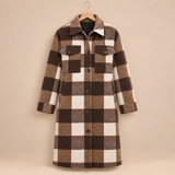 Adele Plaid Shirt Coat