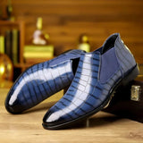 Obsidian Croc Skin Chelsea Boot